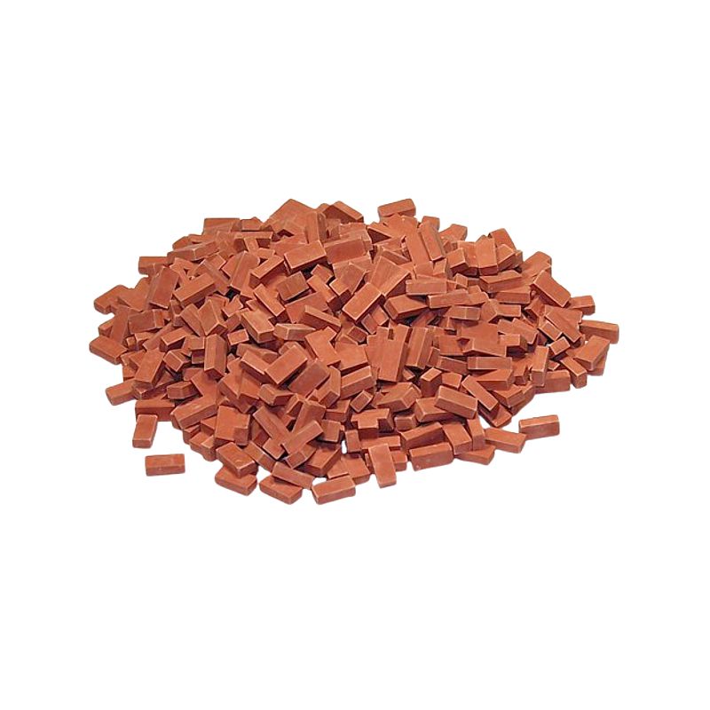 Miniaturziegel, Ziegelsteine M1:32, 1000 Stk. ziegelrot dunkel